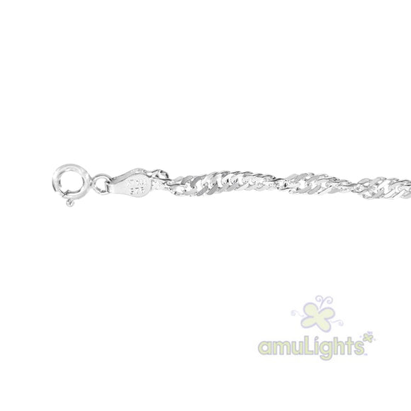 Anklet; Singapore Sterling Silver