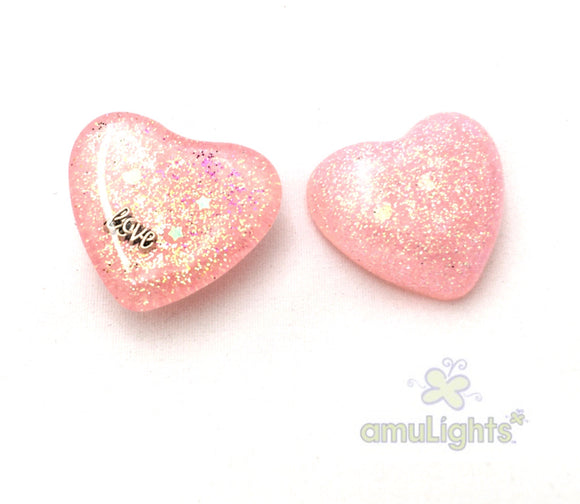 Baby Pink Mermaid DewDrops: Heart Pendant
