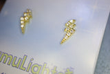 Lightening Earrings; Gold