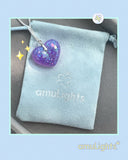 Mermaid DewDrop: Purple Medium Heart Pendant