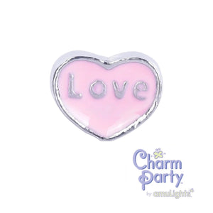 Pink Love Heart Charm