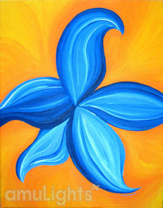 Bright Blue Flower Painting 2