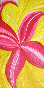 Florescent Pink Flower Painting