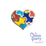 Puzzle Heart Charm