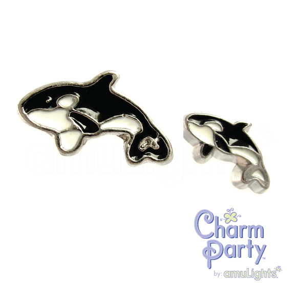 Whale Mom and Pup Charm