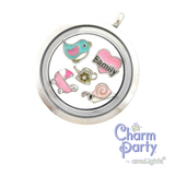 Family Pink Heart Charm