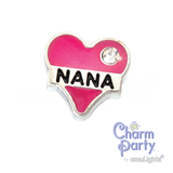 Nana Pink Heart Charm