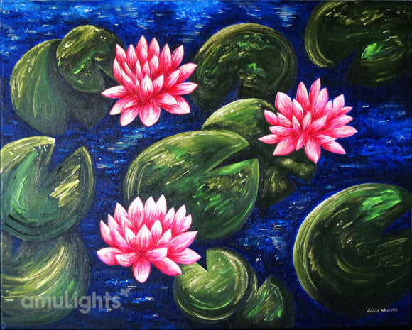 Lotus Flowers Painting